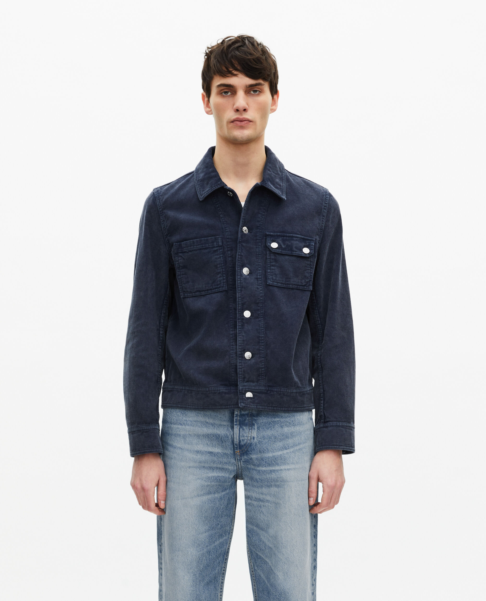 Veste en coton bleu marine, DARK NAVY, hi-res image number null