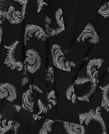 The Kooples FEMME BLACK / SILVER robe effet portefeuille courte noire