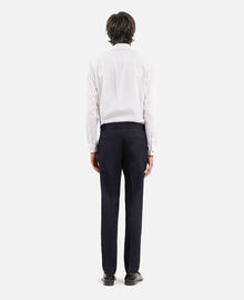 The Kooples HOMME NAVY pantalon de costume pied de puce bleu