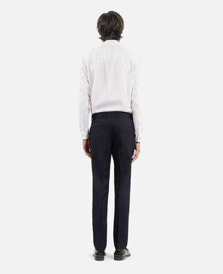 The Kooples MEN NAVY blue flea-foot suit pants