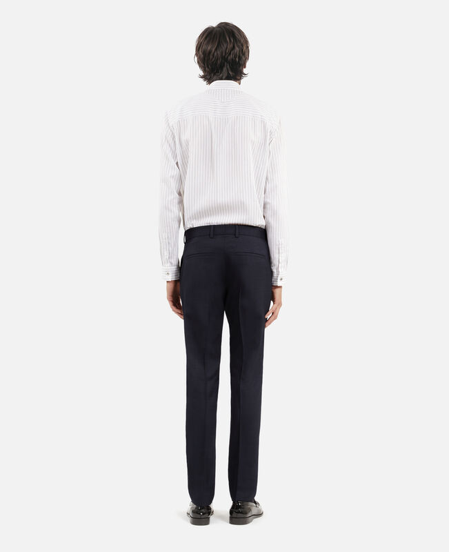 The Kooples HOMME NAVY pantalon de costume pied de puce bleu