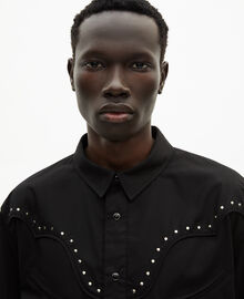 The Kooples HOMME BLACK chemise style western noire