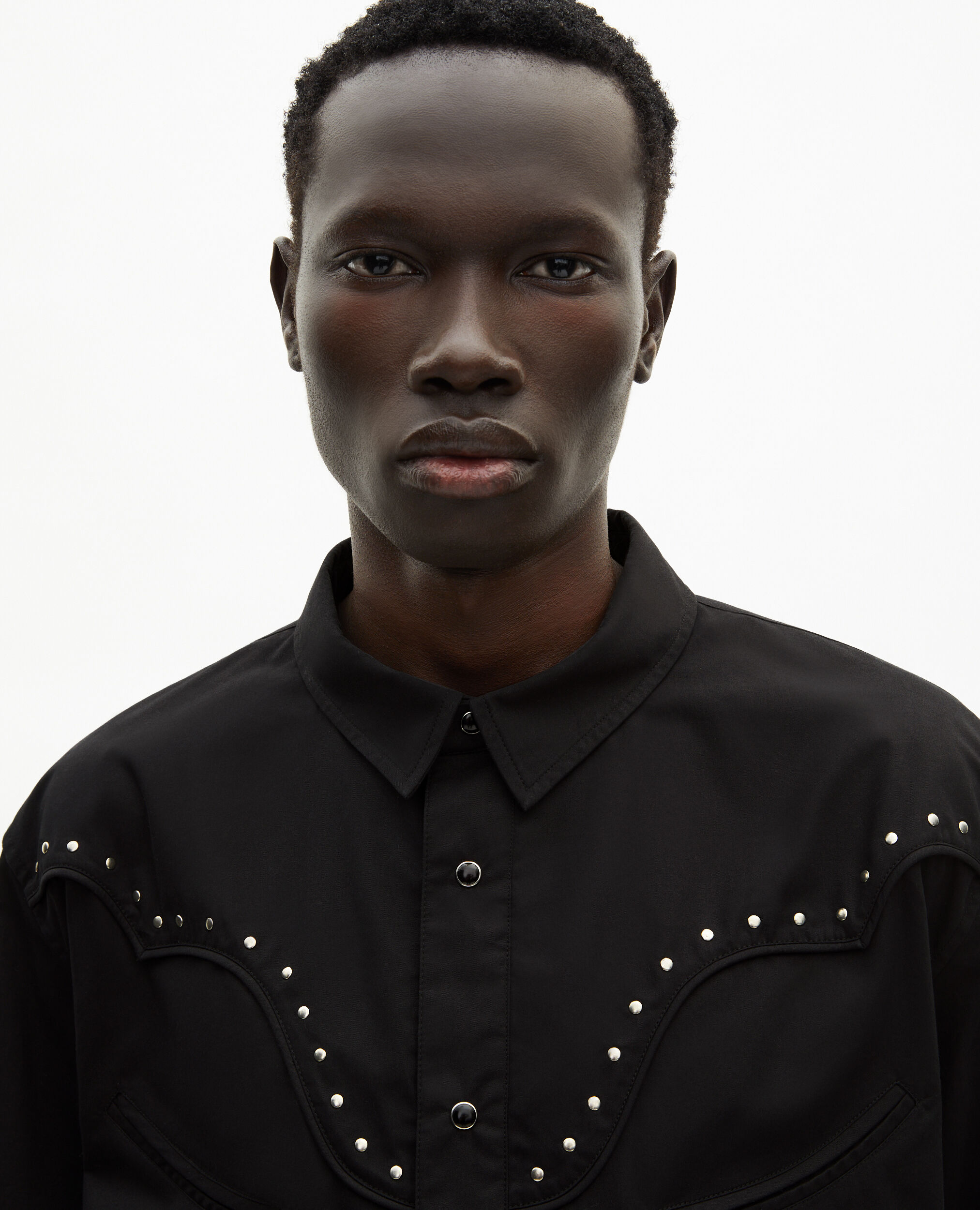 Chemise style western noire, BLACK, hi-res image number null