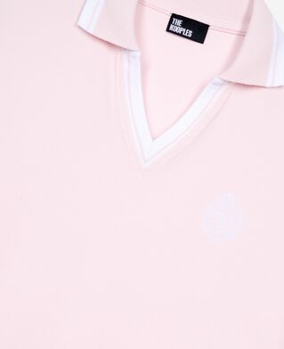 The Kooples FEMME LILA polo col v rose pâle