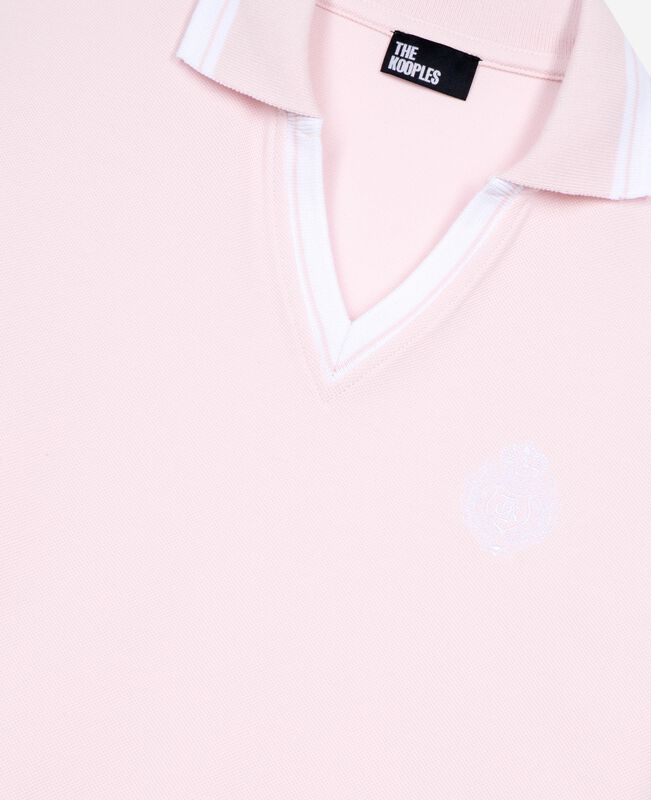 The Kooples FEMME LILA polo col v rose pâle