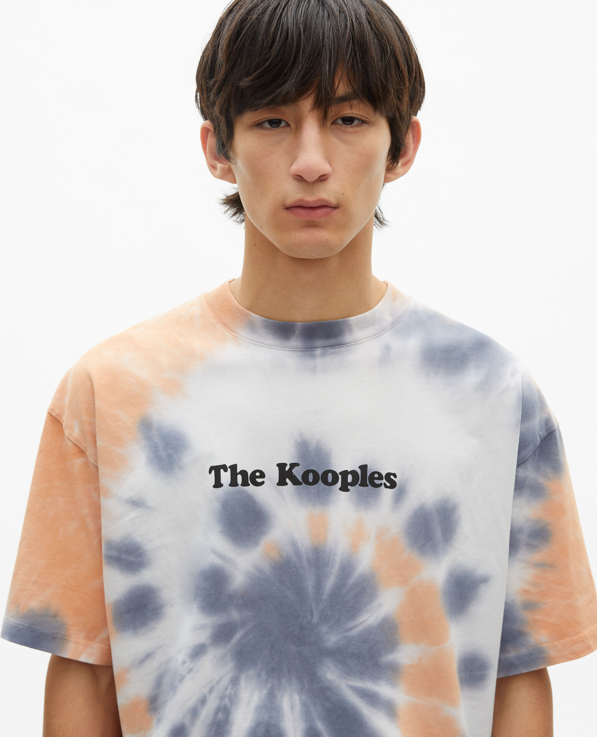 T-shirt imprimé tie and dye bleu, NEW LIGHT BLUE, hi-res image number null