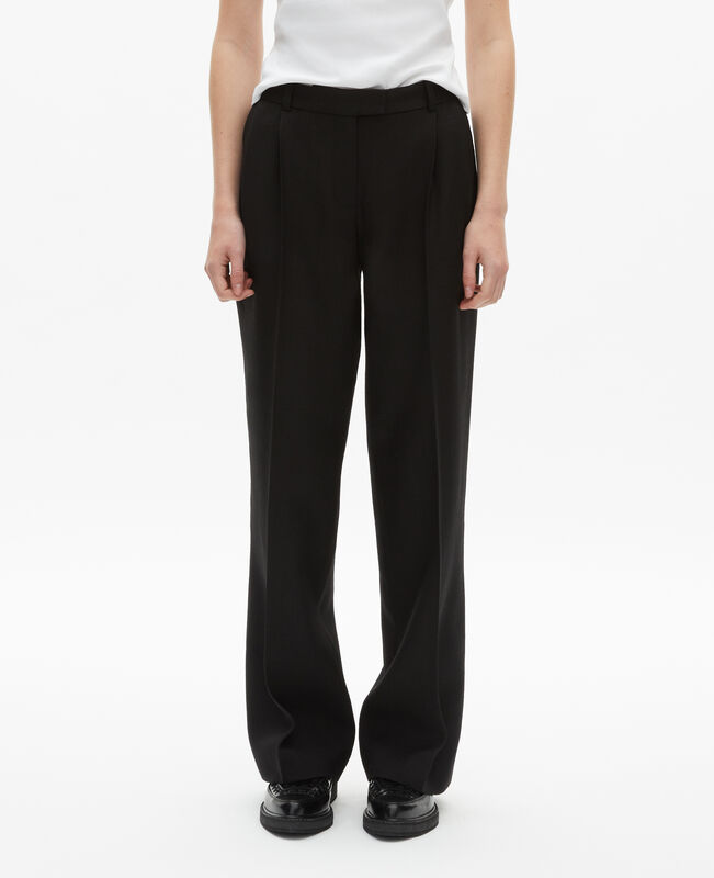 The Kooples FEMME BLACK pantalon tailleur large noir