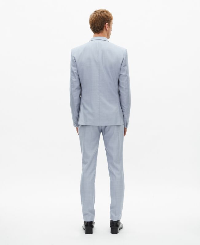 The Kooples HOMME BLUE veste de costume en laine coupe ajustée bleu