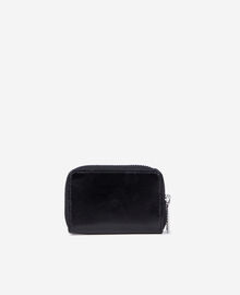 The Kooples MIXTE BLACK porte monnaie blason en cuir noir