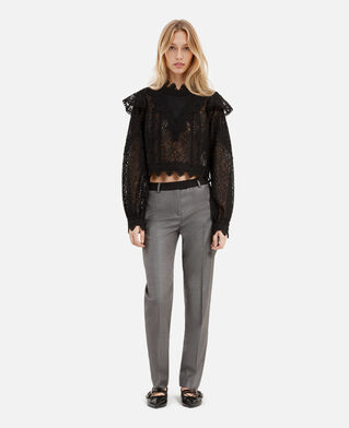 The Kooples WOMEN BLACK black lace top