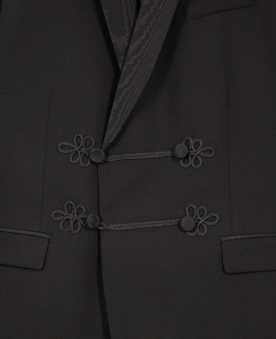 The Kooples MEN BLACK black wool tuxedo jacket