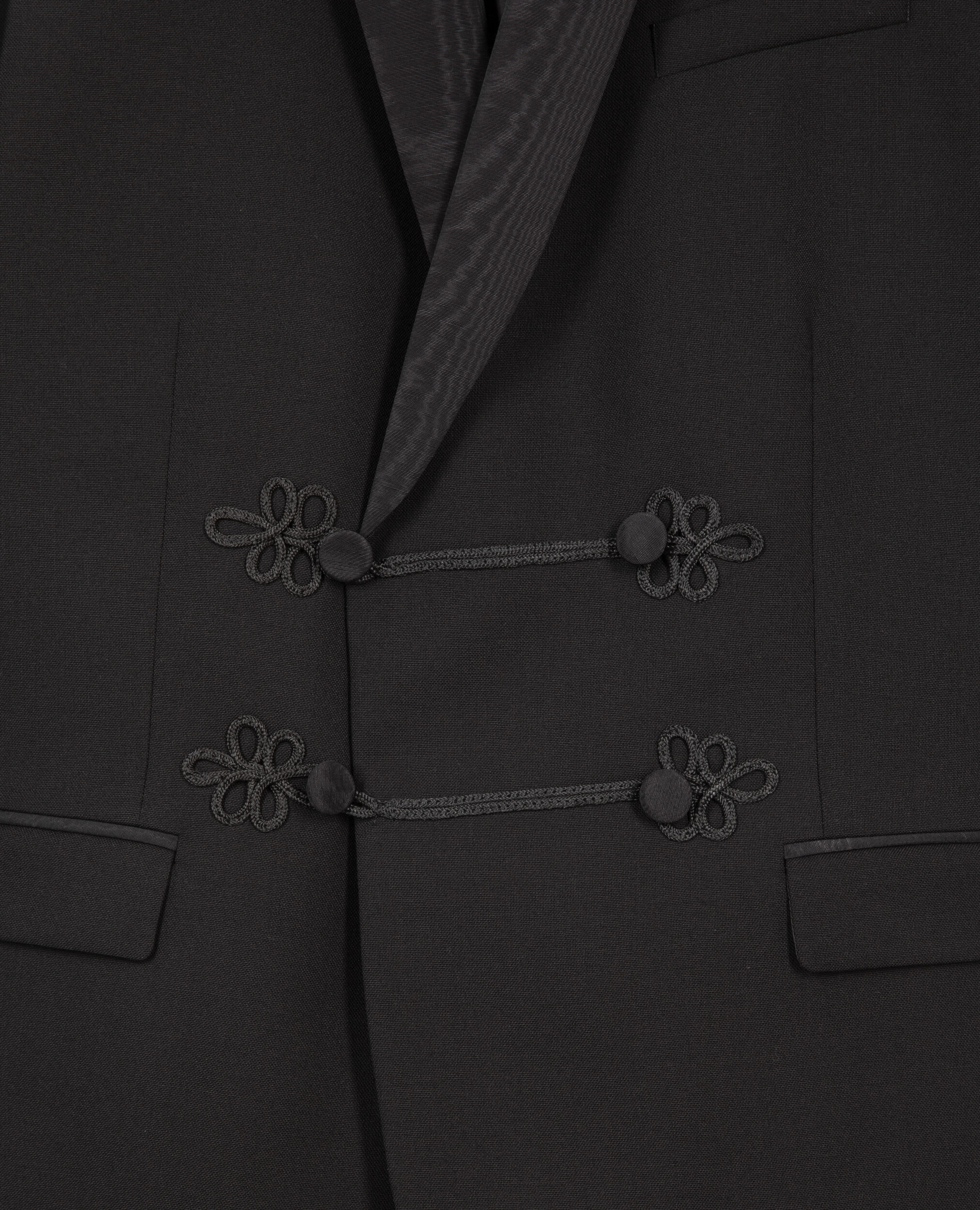 Veste de smoking en laine noire, BLACK, hi-res image number null