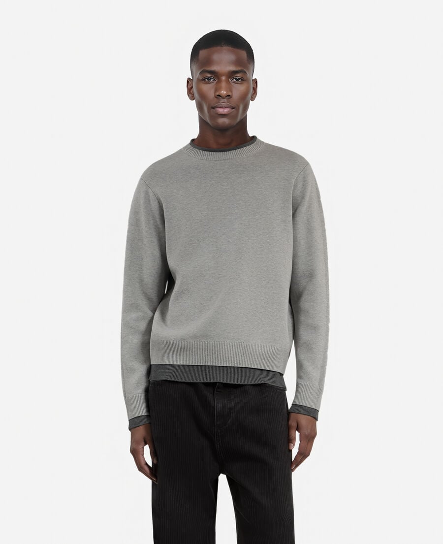 The Kooples HOMME MIDDLE GREY / ANTHRACITE pull gris
