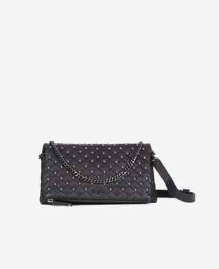 The Kooples DAMEN BLACK heritage kleine schwarze ledertasche