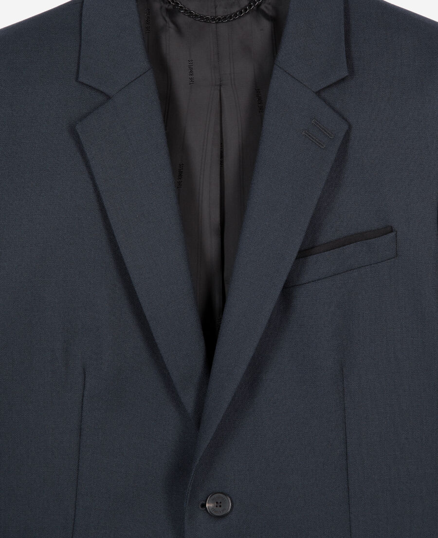 The Kooples MEN BLUE PETROL blue wool suit jacket