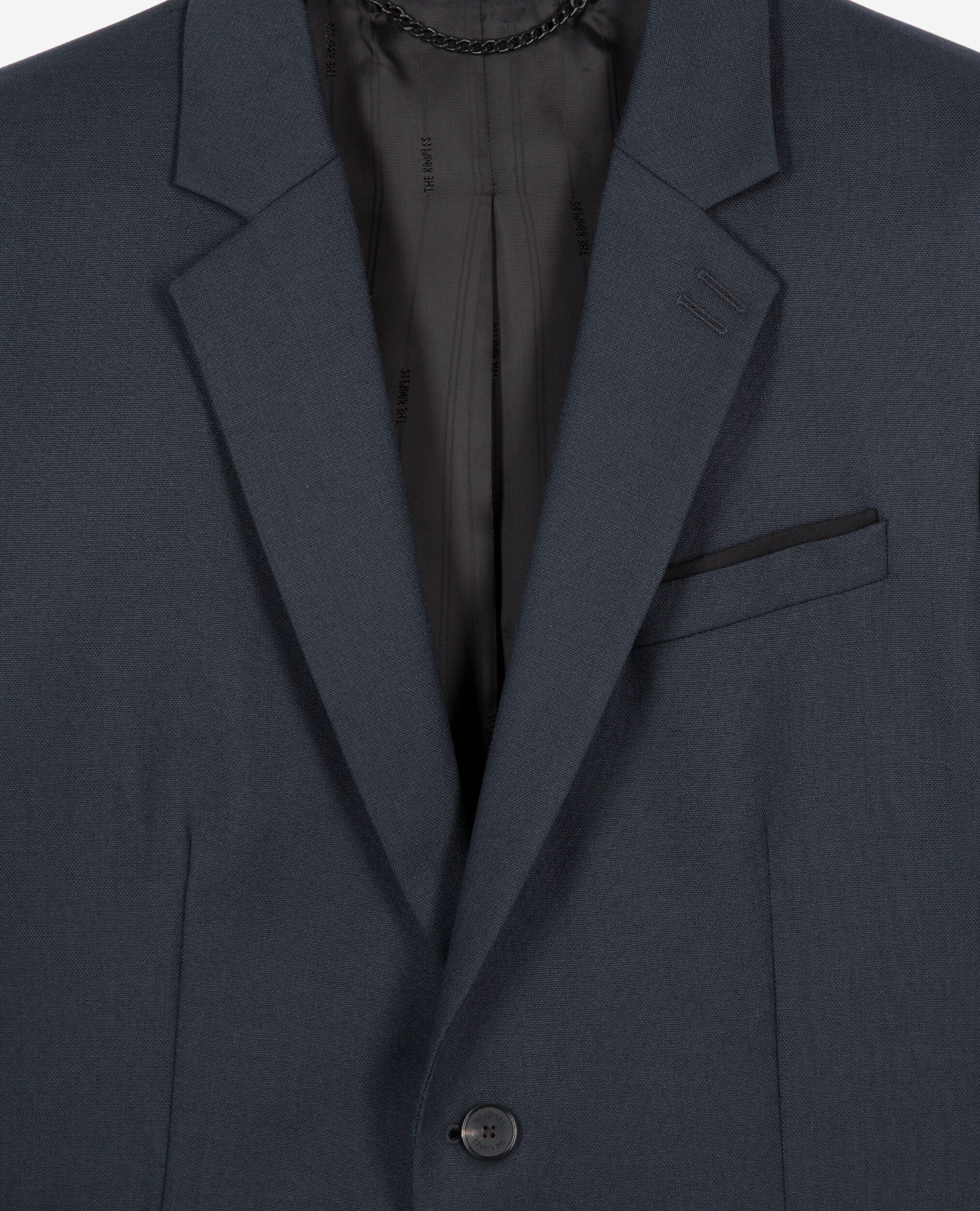 Veste de costume en laine doite bleue, BLUE PETROL, hi-res image number null