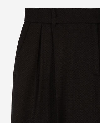 The Kooples WOMEN BLACK black wide-leg pants