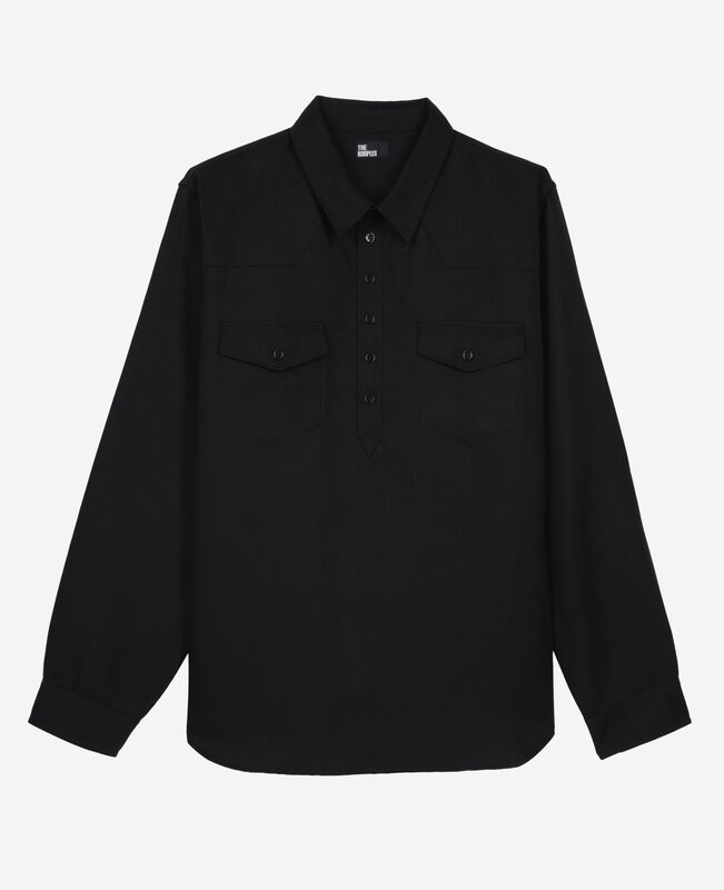 The Kooples HOMME BLACK chemise style polo noire