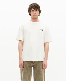 The Kooples HOMME ECRU t-shirt oversize avec sérigraphie écru