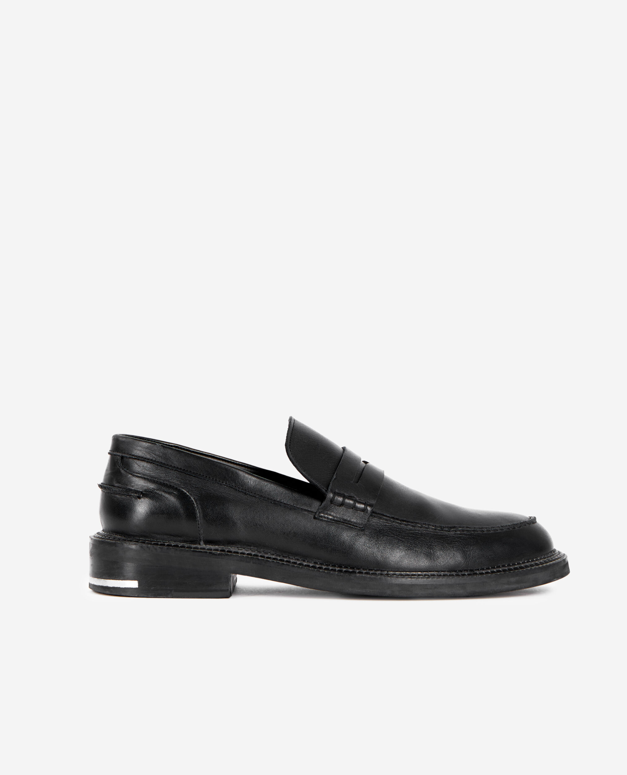 Mocassins Penny en cuir noirs, BLACK, hi-res image number null