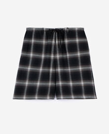 The Kooples HOMME BLACK GREY WHITE bermuda à carreaux noir