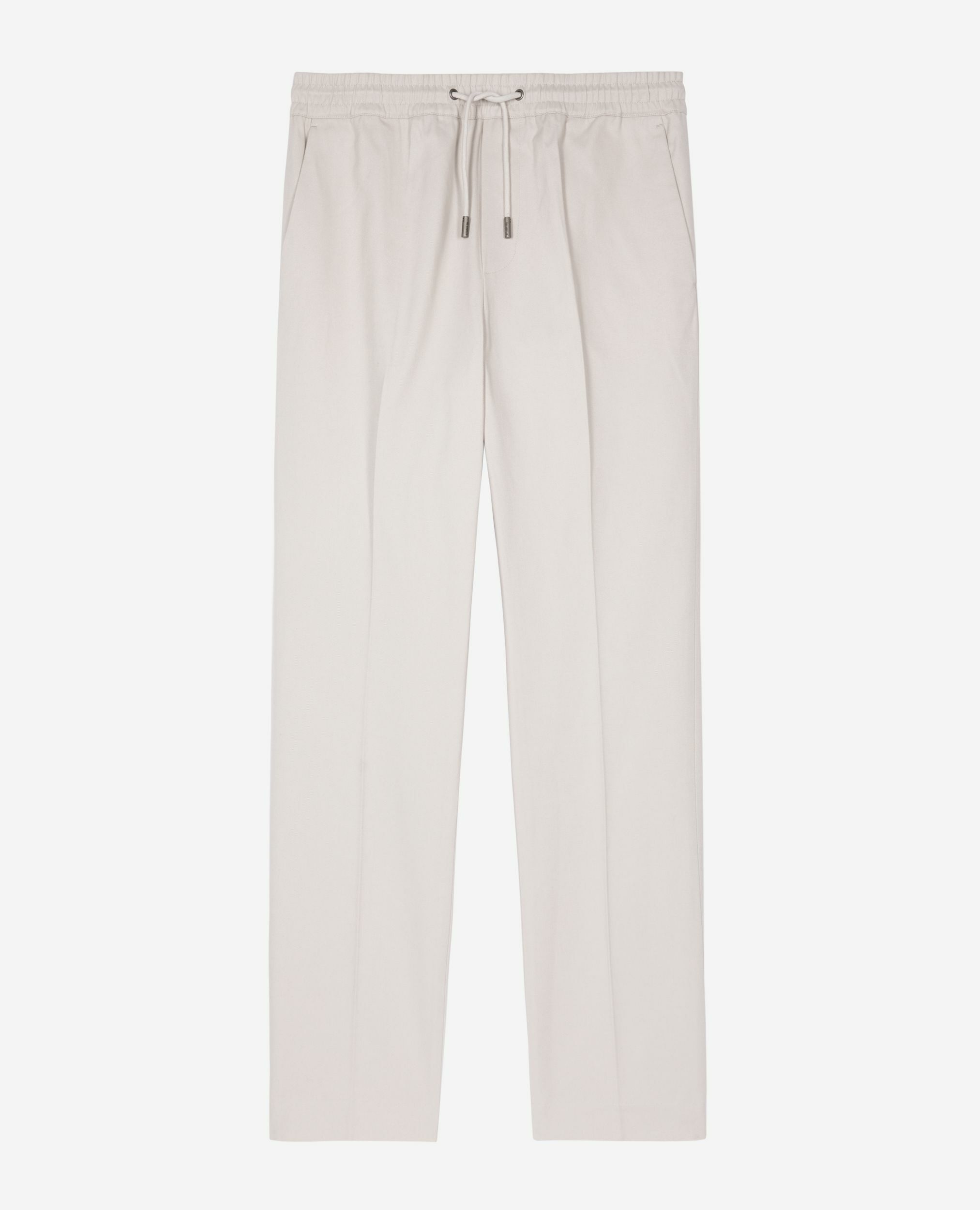 Pantalon droit en coton gris pâle, LIGHT GREY, hi-res image number null