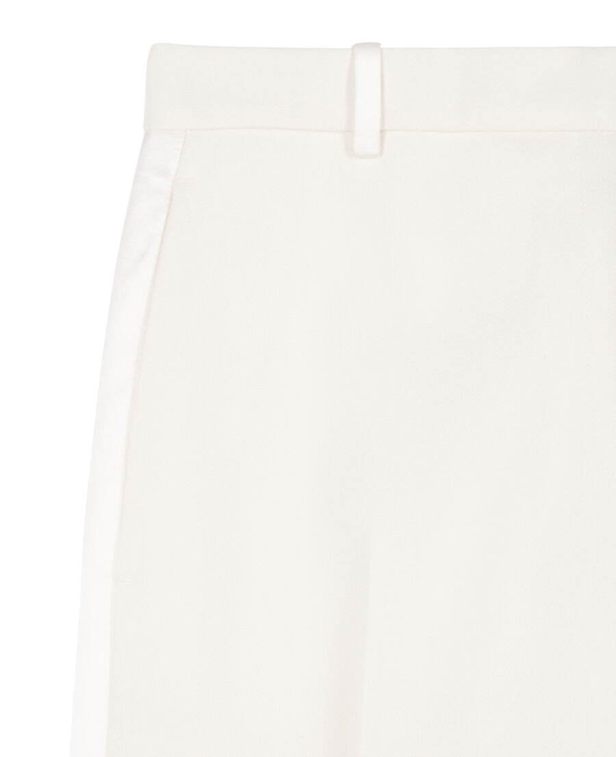 The Kooples WOMEN ECRU ecru wide-leg tuxedo pants