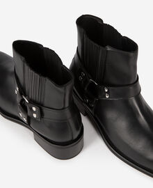 The Kooples HOMME BLACK bottines avec sangles en cuir noir