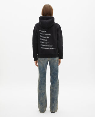 The Kooples FEMME BLACK sweatshirt à capuche what is avec strass noir