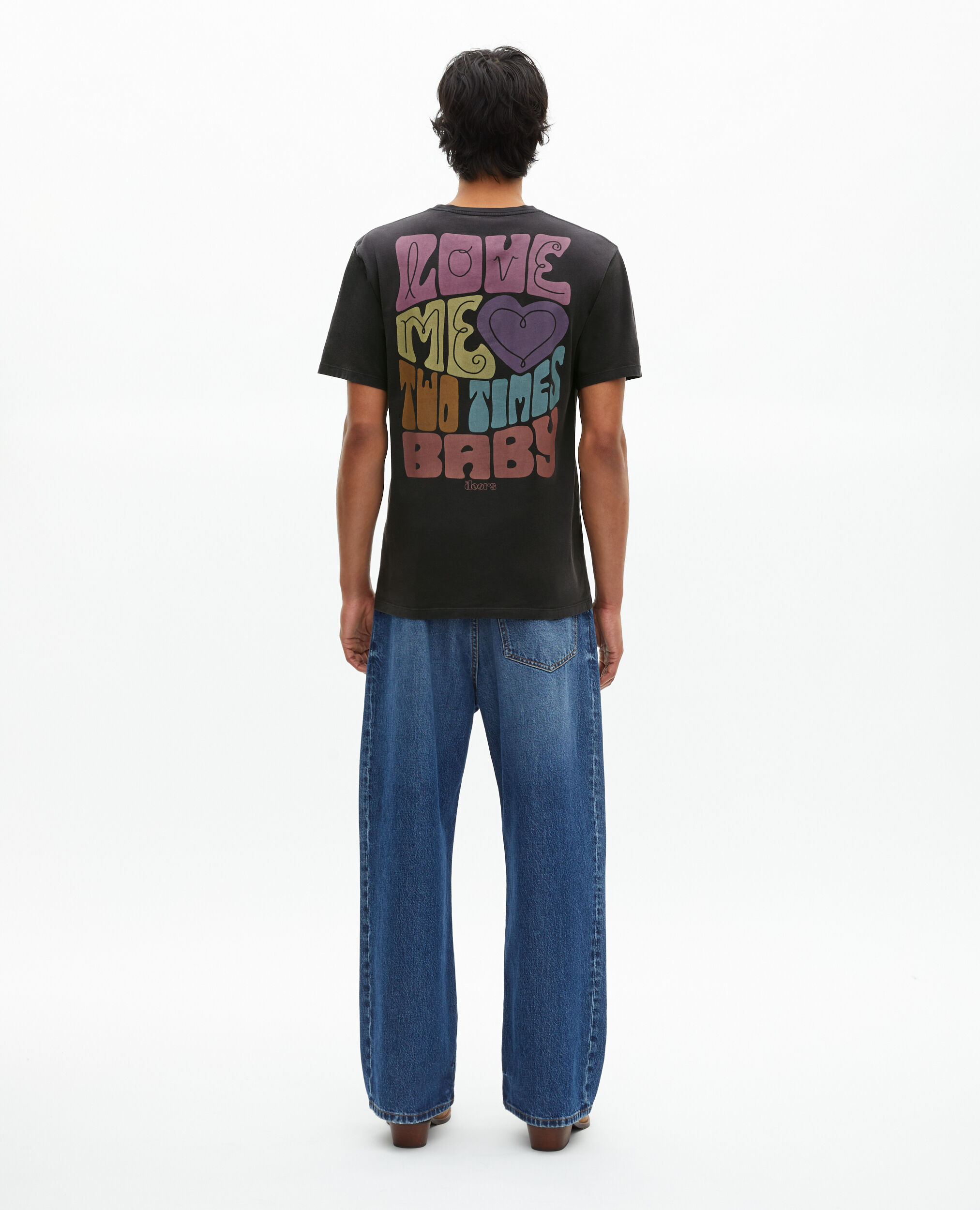 T-shirt mixte The Doors X The Kooples noir délavé, BLACK WASHED, hi-res image number null