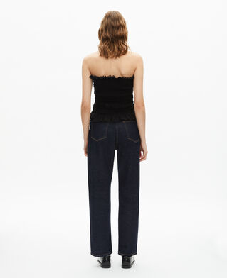 The Kooples WOMEN BLACK black smoky bustier top