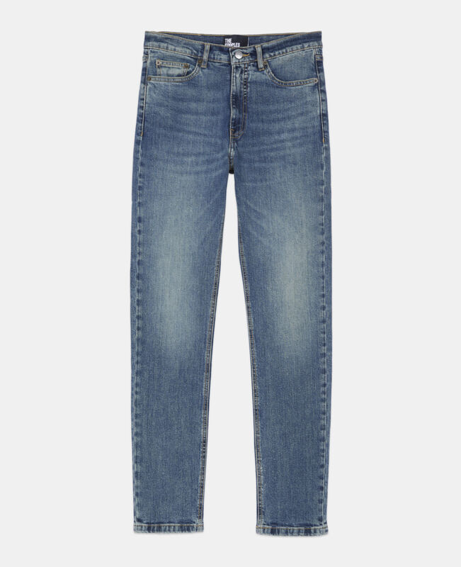 The Kooples FEMME USED RAPIECE jean slim bleu délavé