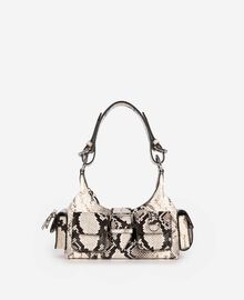 The Kooples FEMME BLACK WHITE sac amelia small en cuir effet python