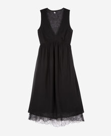 The Kooples FEMME BLACK robe longue avec dentelle noire