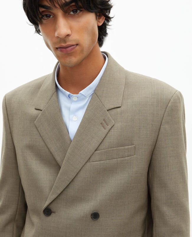 The Kooples HOMME BEIGE MELANGE veste de costume en laine beige