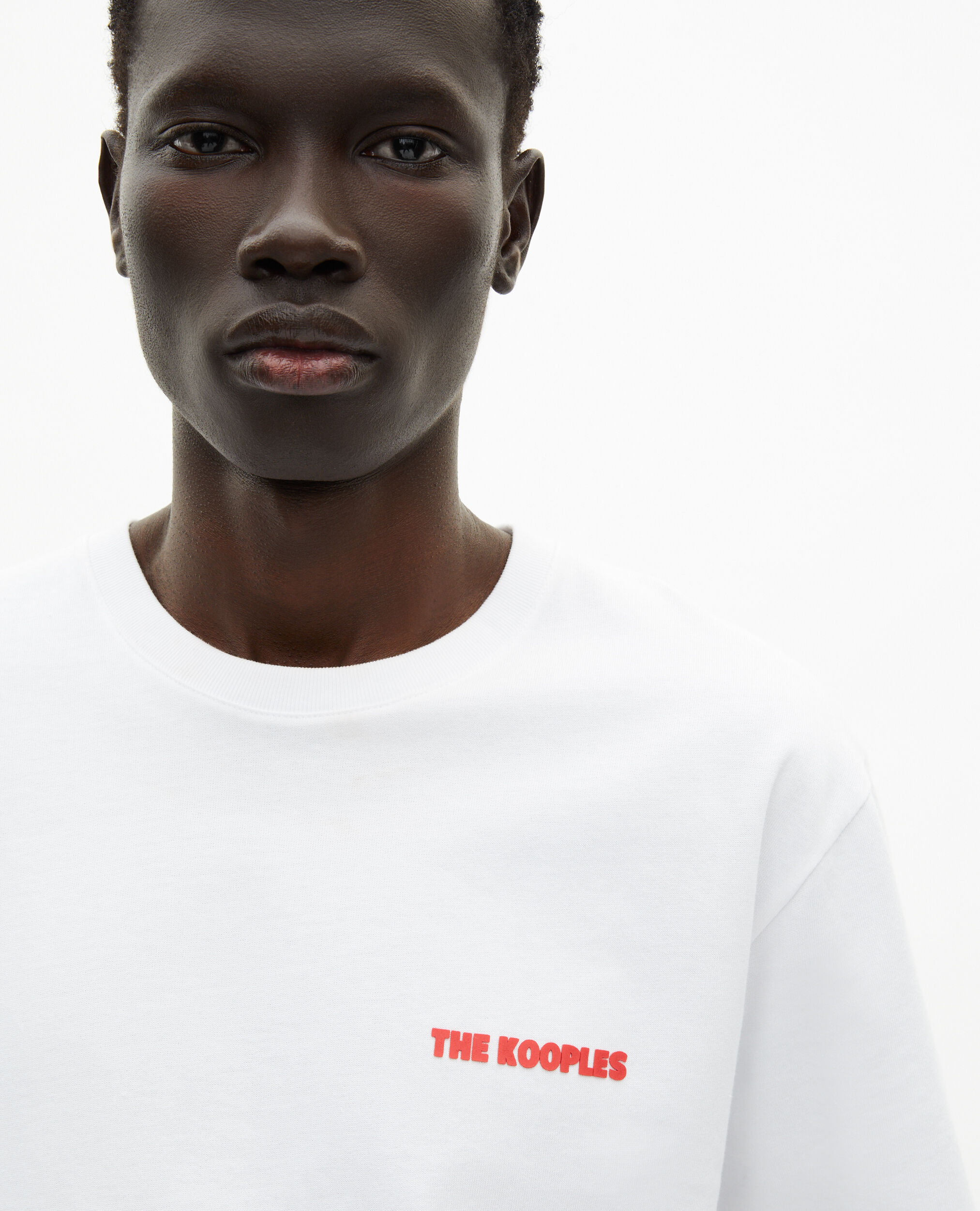 T-shirt avec sérigraphie logo blanc, WHITE, hi-res image number null