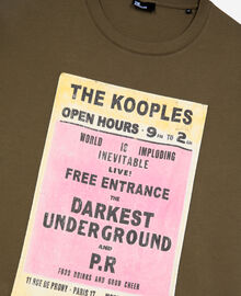The Kooples HOMME OLIVE KAKI t-shirt avec sérigraphie kaki