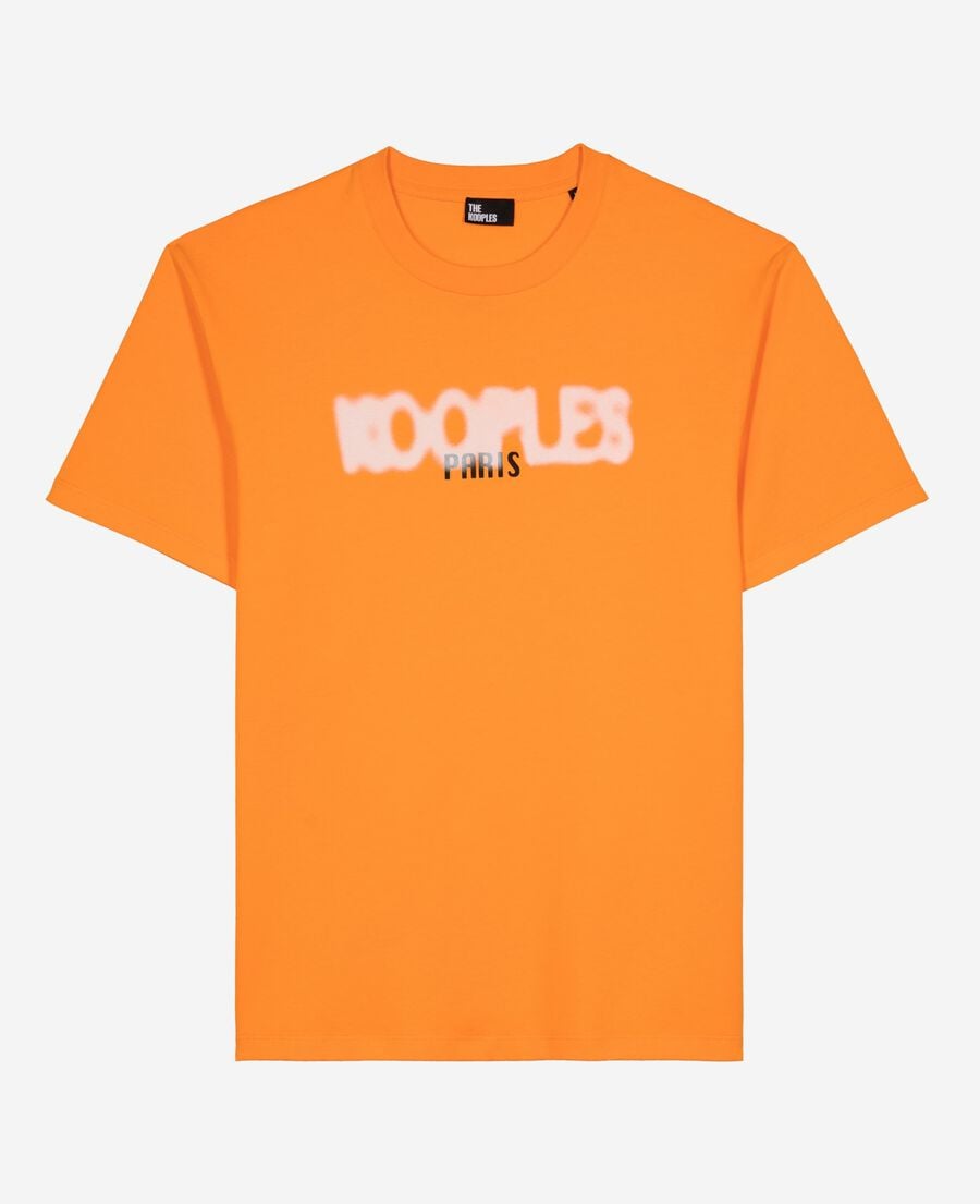 The Kooples HOMME ORANGE t-shirt avec sérigraphie logo orange