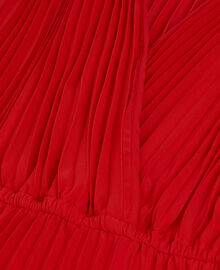 The Kooples FEMME RED robe longue plissée rouge