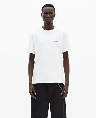 The Kooples HOMME WHITE t-shirt avec sérigraphie logo blanc