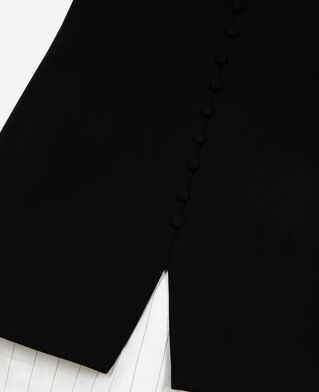 The Kooples WOMEN BLACK black two-material strapless short dress