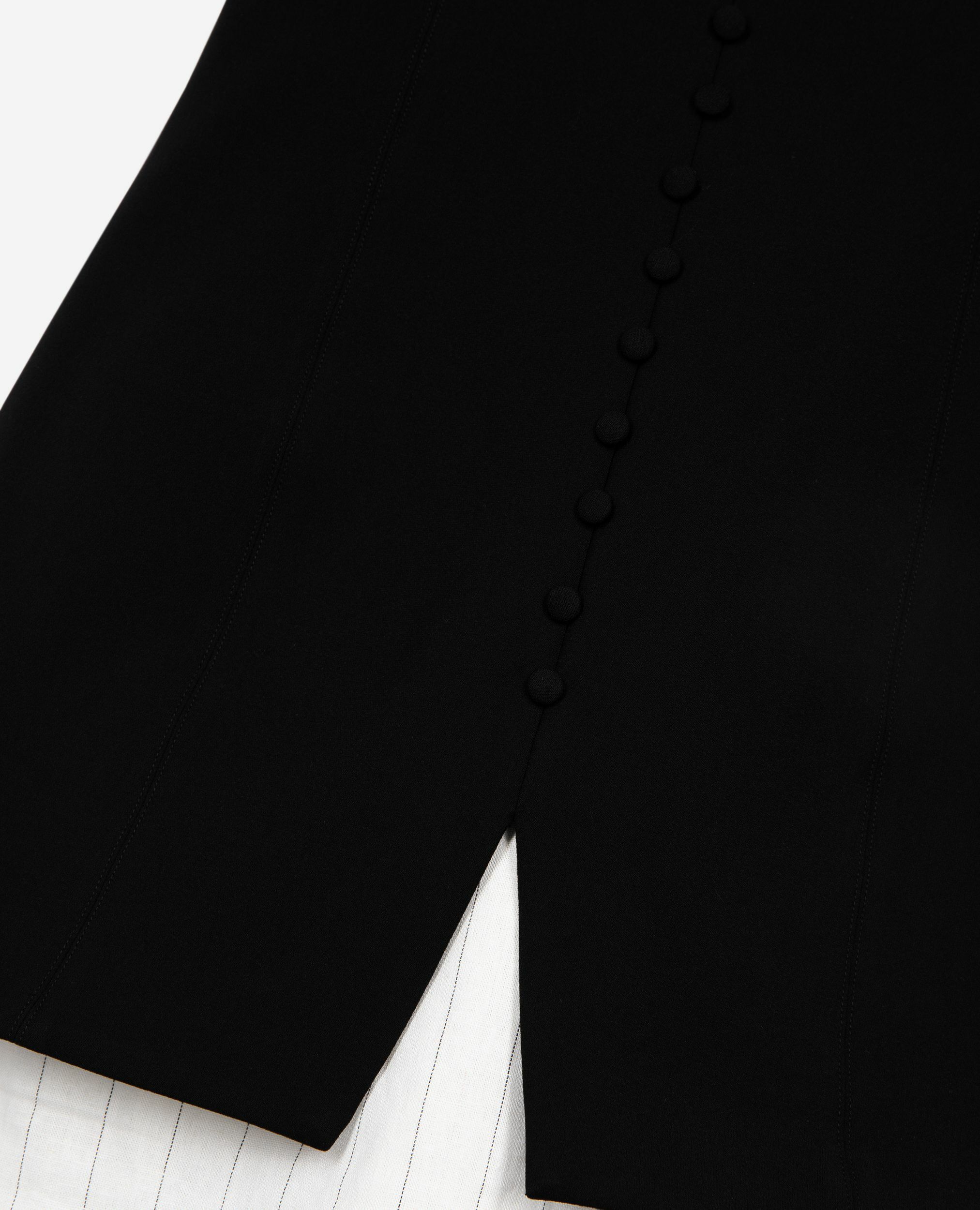 Robe courte bustier bi-matière noire, BLACK, hi-res image number null