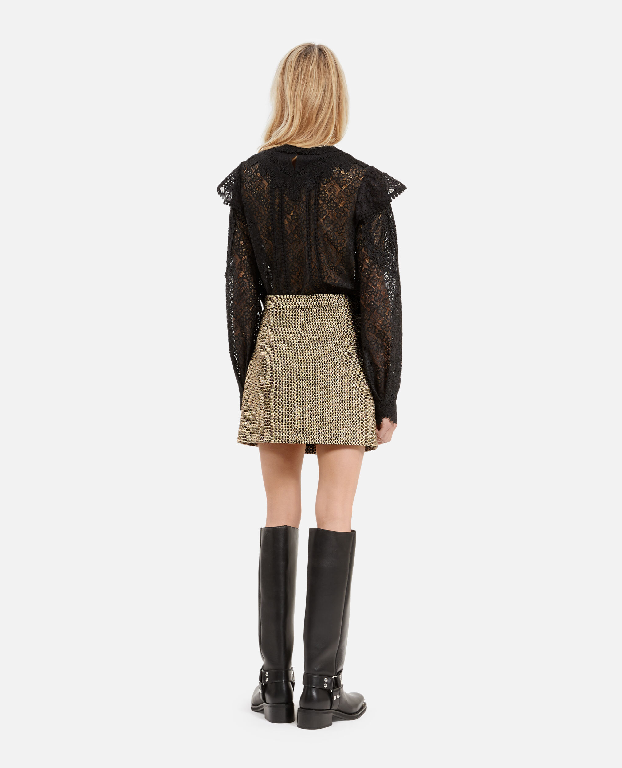 Jupe courte dorée, BLACK / GOLD, hi-res image number null