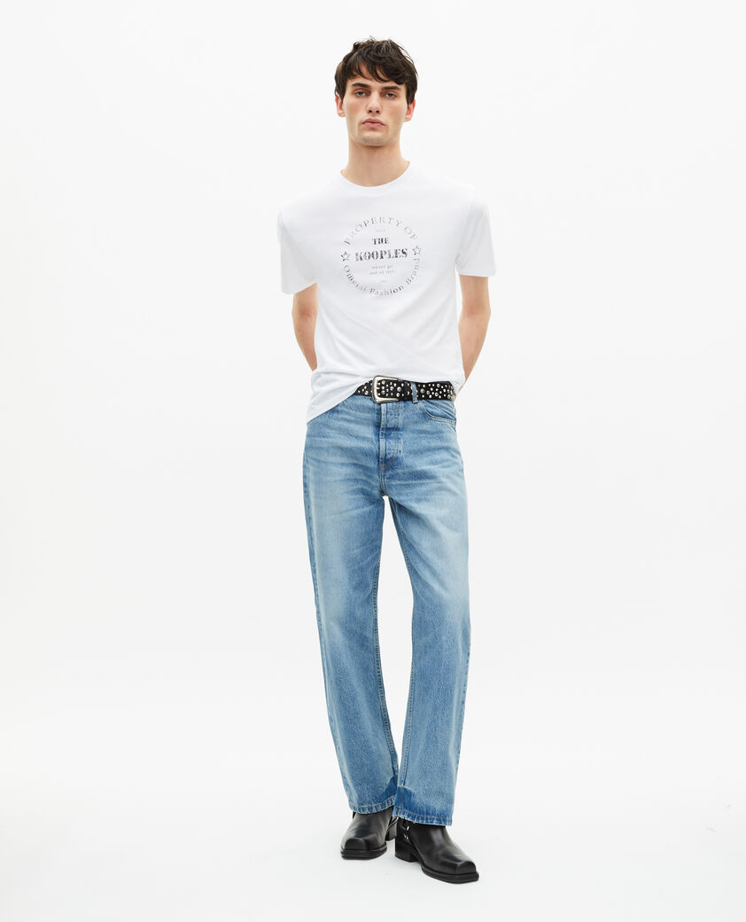 The Kooples HOMBRE WHITE camiseta con serigrafía blanca