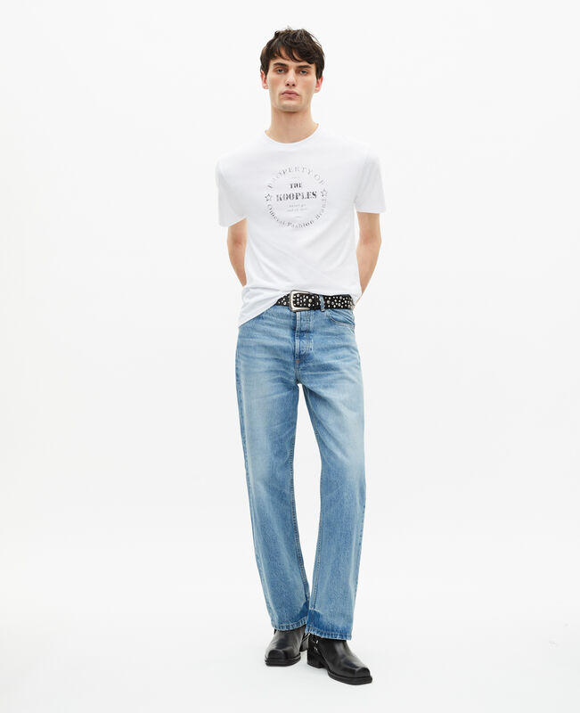 The Kooples HOMME WHITE t-shirt avec sérigraphie blanc