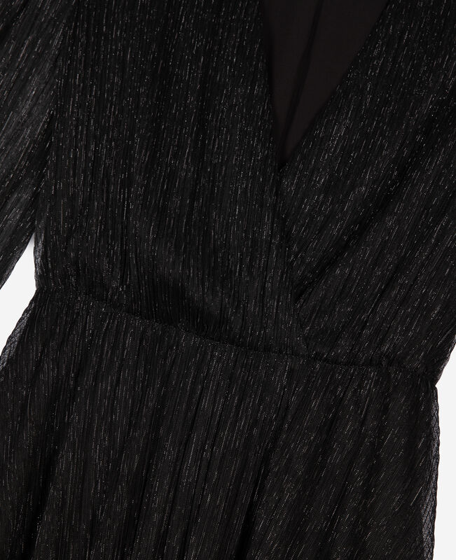 The Kooples FEMME BLACK robe longue plissée noire