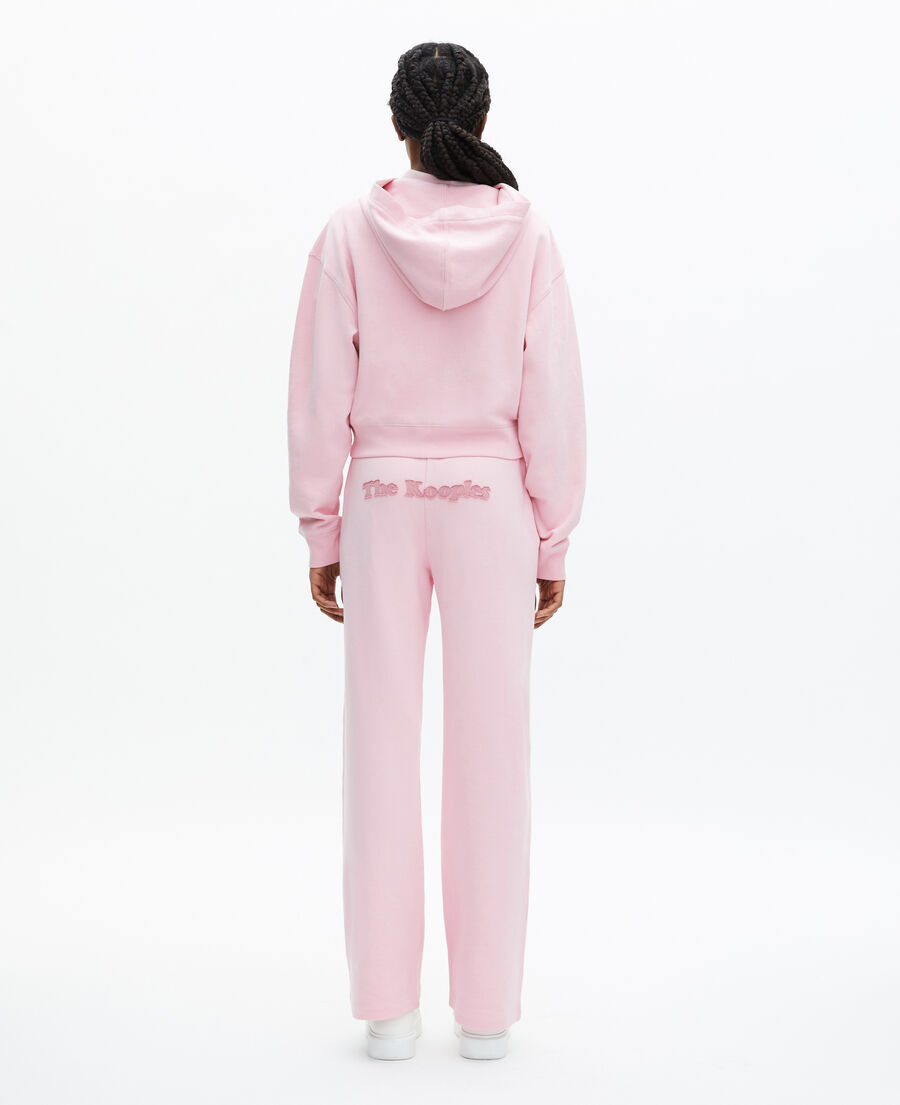 The Kooples WOMEN LILA zip-up sweatshirt with pink logo