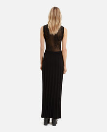 The Kooples FEMME BLACK robe longue en maille noire