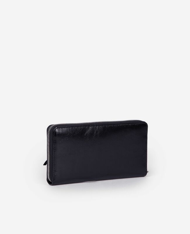 The Kooples FEMME BLACK portefeuille amelia en cuir noir