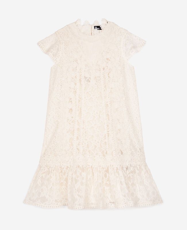 The Kooples FEMME ECRU robe courte en dentelle écrue